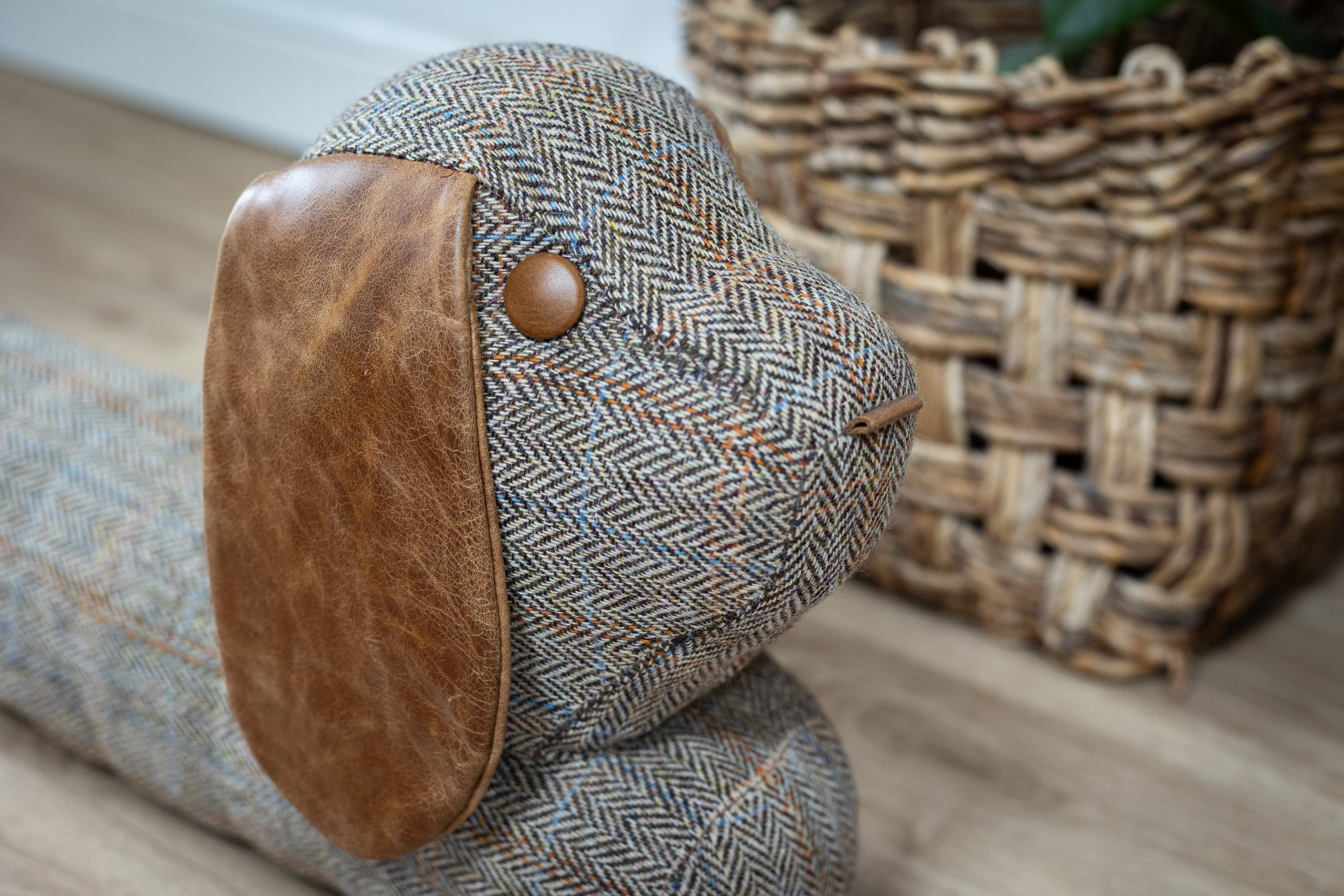 Gamekeeper Thorn Harris Tweed Dog Door Draught Excluder